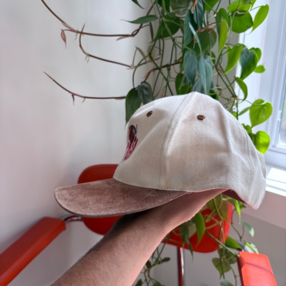 vintage FOOTBALL script hat dad hat strapback 2 tone - Picture 5 of 10